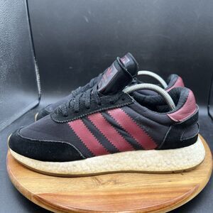 Adidas Mens Size 10 I-5923 Iniki Runner Black Burgundy Shoes Sneakers B37946